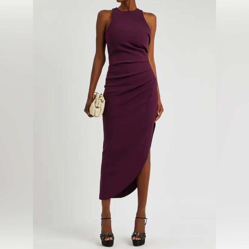 MISHA COLLECTION Revolve Ida Ruched Stretch-Jersey Midi Dress NWT Size Small